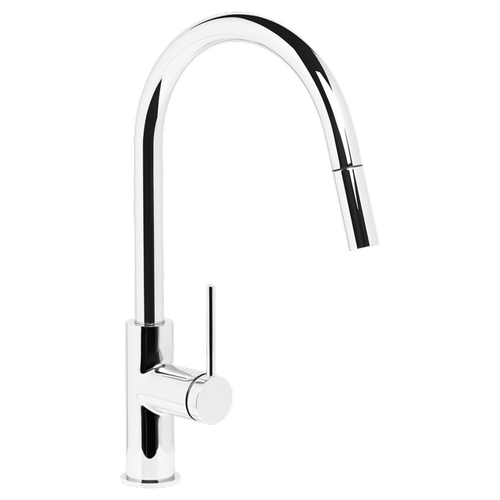 Venezia Gooseneck Sink Mixer with Pull-Out Hose Chrome [257366]