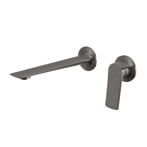 Kusabi SwitchMix Wall Basin / Bath Mixer Set 200mm Complete Kit Brushed Carbon [305042]