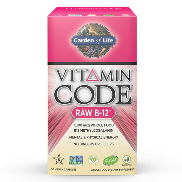  Garden of Life Vitamin Code Raw B-12 30 Vege Caps 