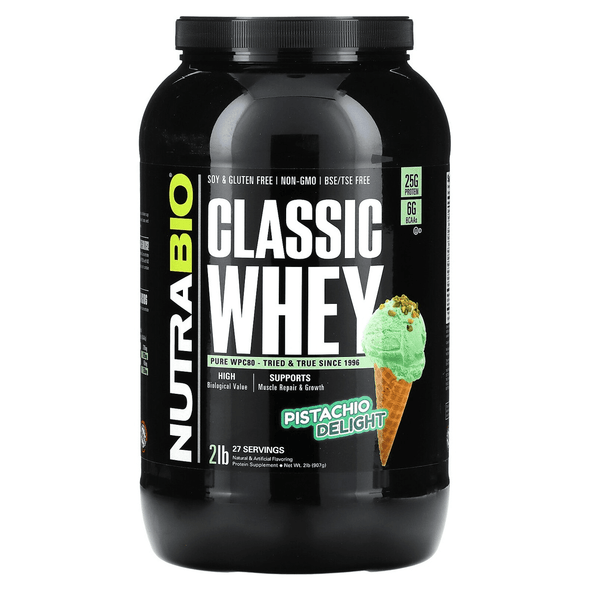  CLEARANCE: Nutrabio Classic Whey Pistachio Delight 2lbs EXP 06/2025 