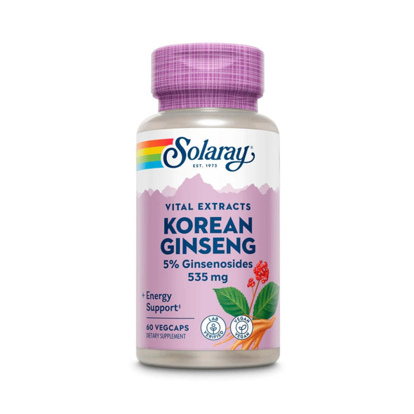  Solaray Korean Ginseng Root Extract 535mg 60 caps 