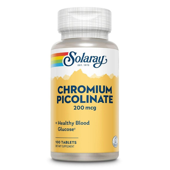 Solaray Chromium Picolinate 200mcg 100 tabs 