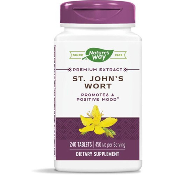 Enzymatic Therapy Nature's Way St Johns Wort Extract 450mg 240 Tablets 