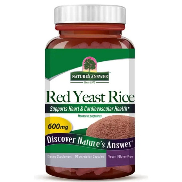  Nature's Answer Red Yeast Rice 600mg 90 Capsules 