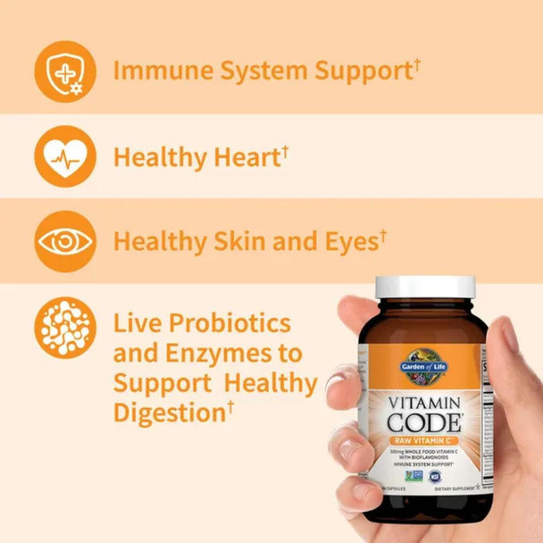  Garden of Life Vitamin Code Raw Vitamin C 120 Vege Caps 