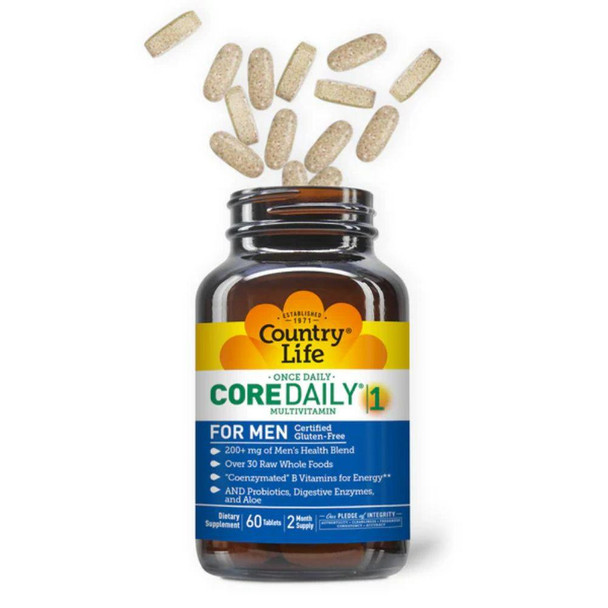  Country Life Core Daily-1 Multivitamin For Men 60 Tabs 