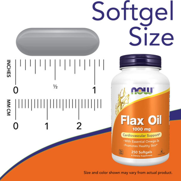 Now Foods Flax Oil Organic 1000 Mg 250 Softgels 