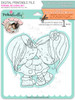 Honeypie Best Friends - black/white digital stamp printable download with free SVG /DXF file included