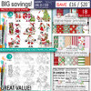 Santa Christmas printable stamp craft card making digital stamps - BIG KAHUNA download bundle