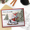 Santa Christmas printable stamp craft card making digital stamps, digital scrapbooking printable stickers download bundle