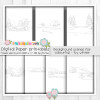 Theo Penguin Winter Snowy Days USB - printable digital stamps, card making, craft, sticker, junk journal, scrapbook