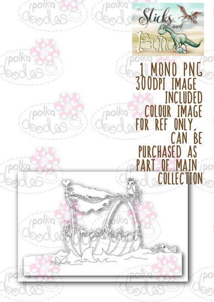 Sticks & Bones - Stone Age/Dinosaur boat - Digital CRAFT Download