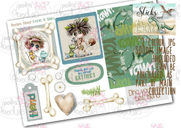 Sticks & Bones - Design Sheet 2  - Digital CRAFT Download