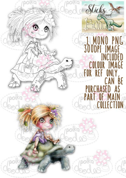 Sticks & Bones - Riding High/Dinosaur - Digital Stamp CRAFT Download