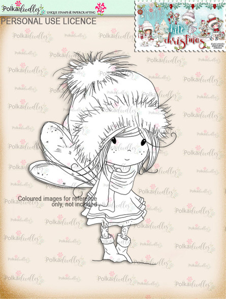 Winnie  - Digital Stamp download. Winnie White Christmas printables.Craft printable download digital stamps/digi scrap