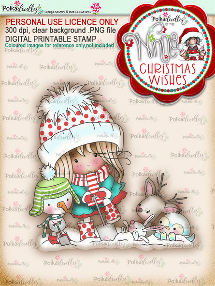 Helping Hands (colour) - Winnie Christmas Wishes digi scrap printable download