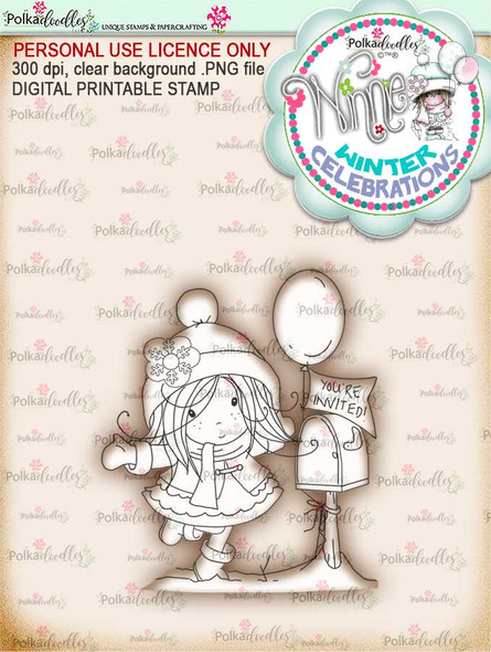 Invitation- Winnie winter celebration digital papercrafting download. 

We created this gorgeous printable cardmaking digi for all of you who have Winter Birthdays and Celebration handmade cards to create this year! It can be difficult to find a digital stamp which is perfect for a Christmas Holiday Celebration, so try this lovely Winnie Winter Celebrations collection! 

This is a great digital papercraft and scrapbooking download. 

Make handmade cards with this cute winter birthday celebration printable digi stamp for downloading and printing at home. Perfect for all those Winter/Holiday/Christmas birthday celebrations you have to make over the winter season.