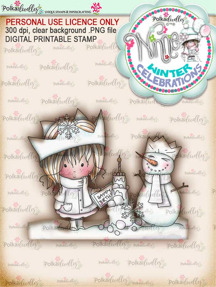 Frozen birthday- "precoloured" Winnie winter celebration digital papercrafting download. 

We created this gorgeous printable cardmaking digi for all of you who have Winter Birthdays and Celebration handmade cards to create this year! It can be difficult to find a digital stamp which is perfect for a Christmas Holiday Celebration, so try this lovely Winnie Winter Celebrations collection! 

This is a great digital papercraft and scrapbooking download. 

Make handmade cards with this cute winter birthday celebration printable digi stamp for downloading and printing at home. Perfect for all those Winter/Holiday/Christmas birthday celebrations you have to make over the winter season.