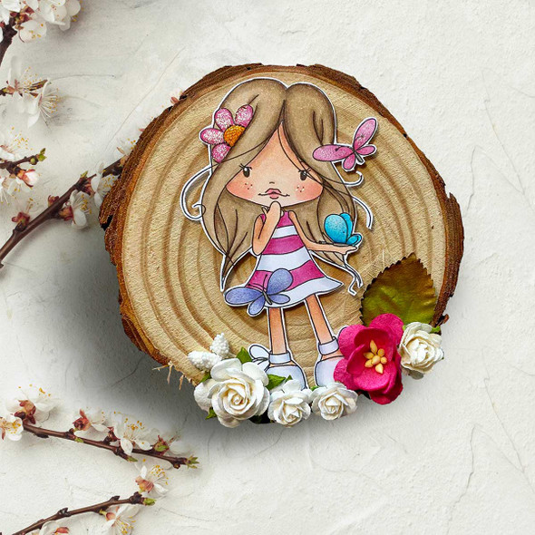 Holly Butterfly - "precoloured" digital papercrafting download