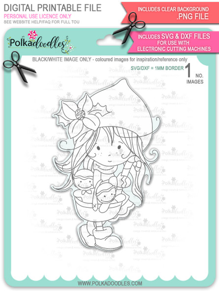 Winnie North Pole - Bundle of digital stamp downloads including SVG file
