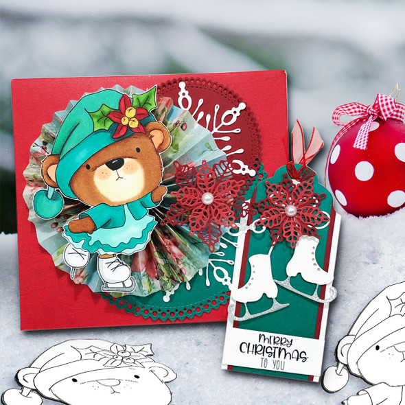 Too Cute Winter Wonders Bears & Elephants Bundle - Christmas Holiday Too Cute digital stamp downloads including SVG files