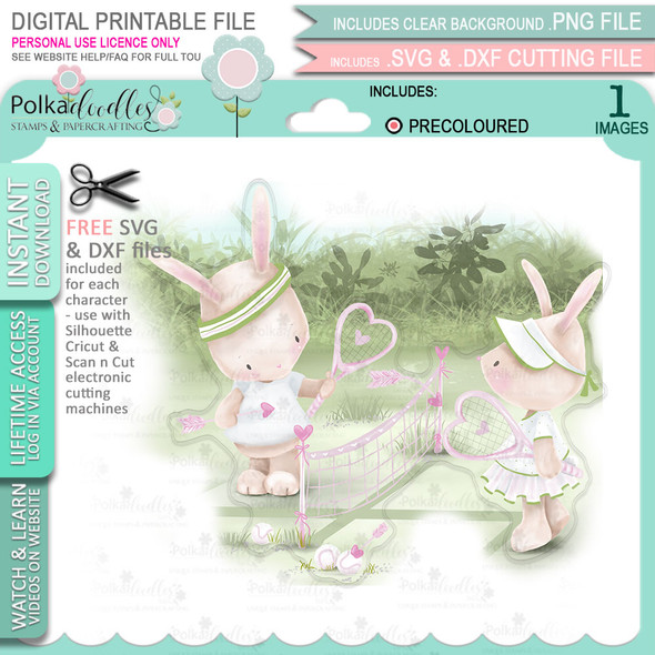 Love-All (precoloured) Love Always printable craft digital stamp download with free SVG /DXF files