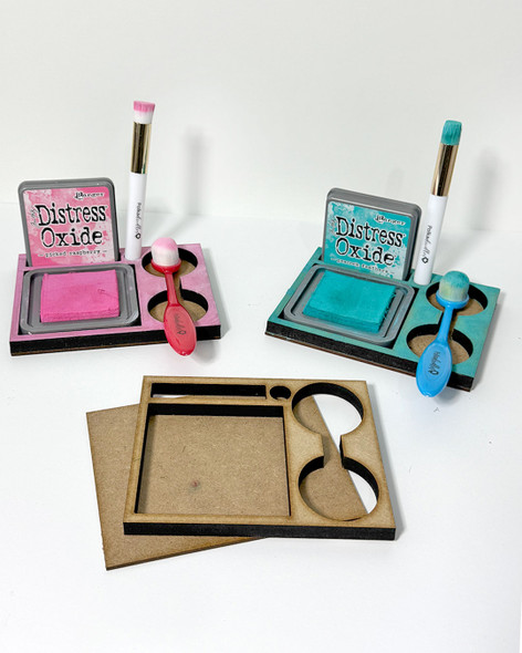 Distress Ink pad and Brush Holder - MDF DIY kit, Card Making, Craft,  Scrapbooking
