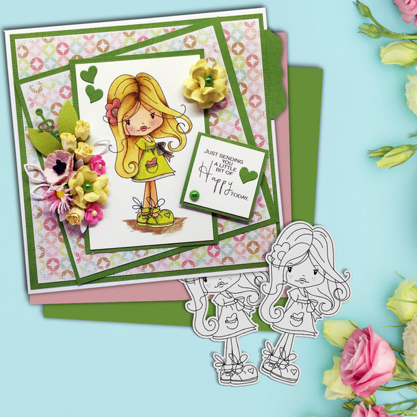 Holly Hello Pretty- digital papercrafting download