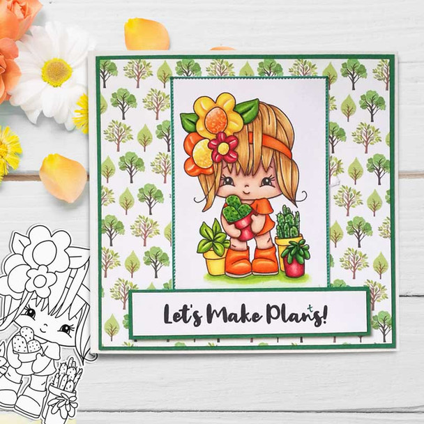 Stick with Me - Honeypie (black & white digi stamp)- printable downloads with free SVG /DXF files