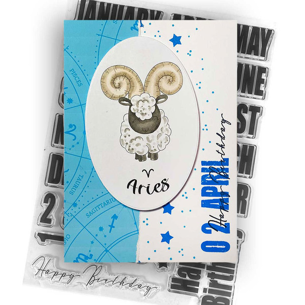 Happy Birthday Dates & Messages Layering Stamps