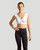 White - Zip Up Shoulder Support Bra