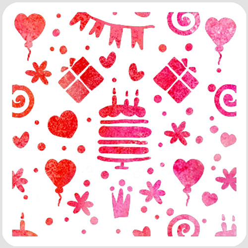 Birthday Celebration Stencil
