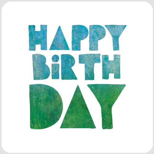 Big Happy Birthday Stencil