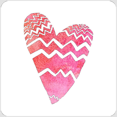 Jagged Love Stencil