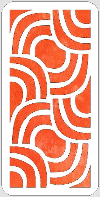 Mid Century Arcs Stencil