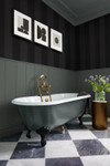 Quartet Stripe Charcoal Wallpaper