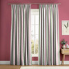 Floral Boheme Stripe Pink and Green Curtain