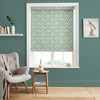 Apple of Grenada Sky Blue and Green Roller Blind