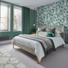 Arcane Garden Verdigris Wallpaper