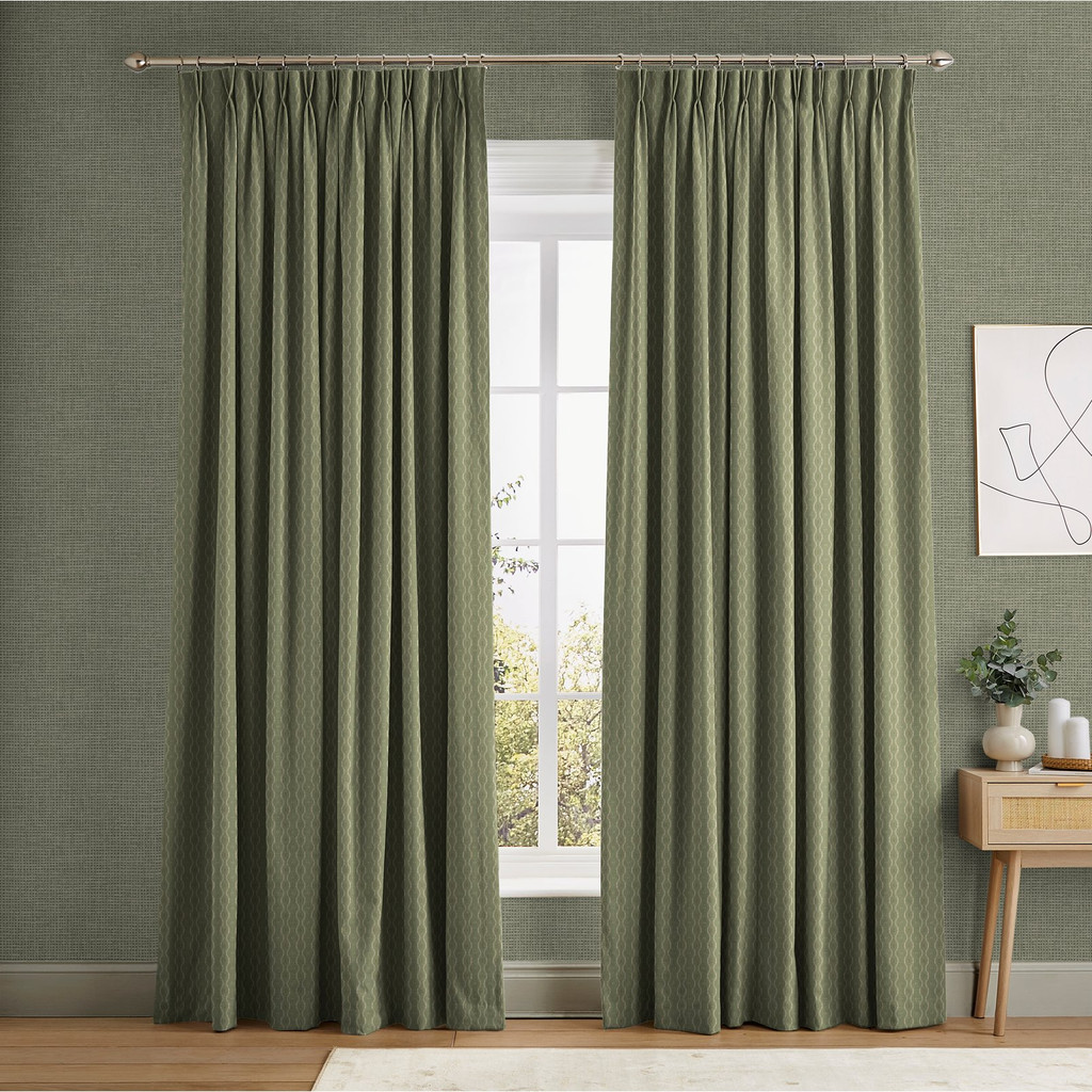 Rustic Ikat Sage Curtains