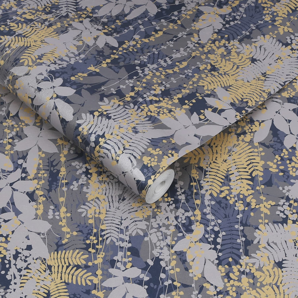 Canopy French Navy Wallpaper by Clarissa Hulse