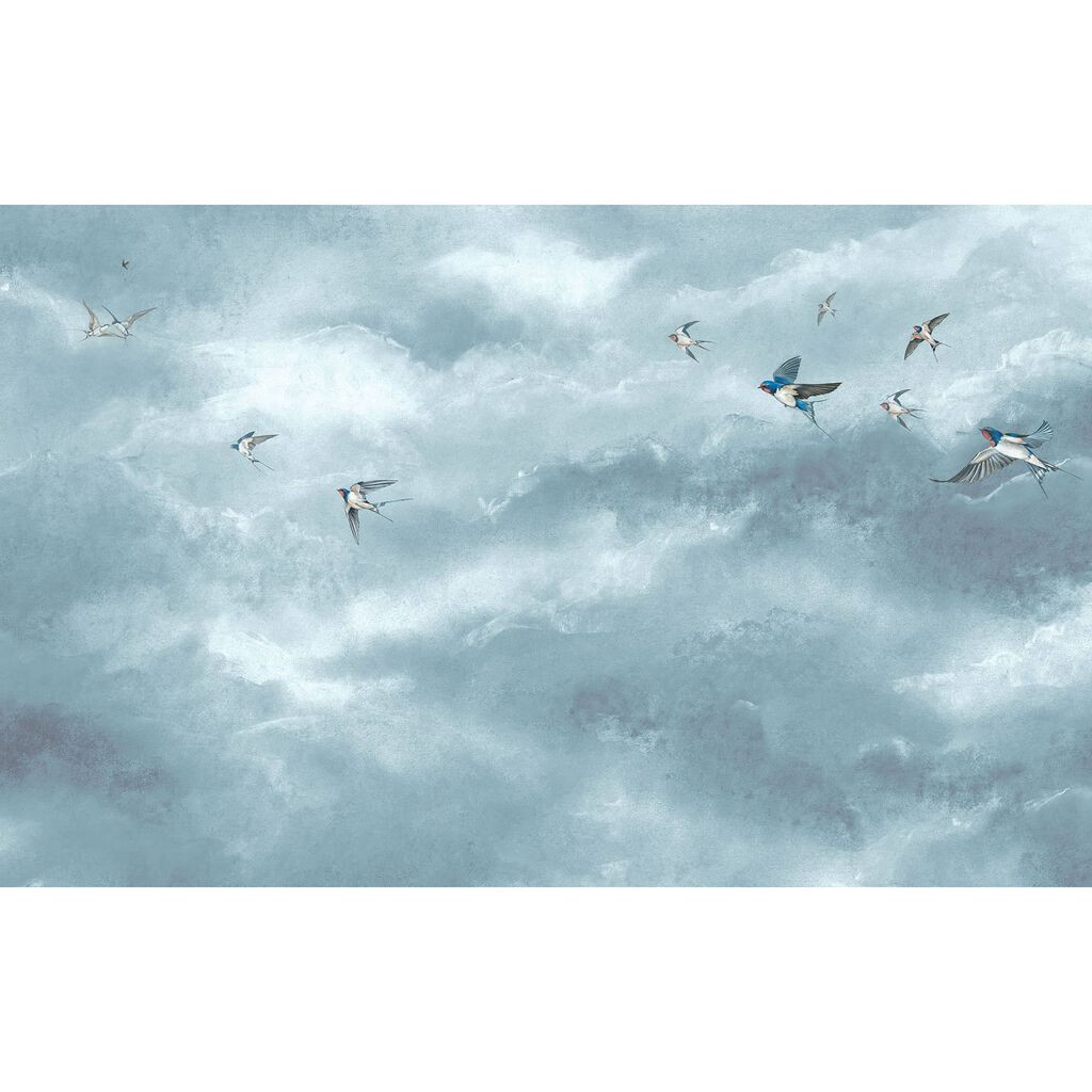 Flight of Swallows Daybreak Bespoke Mural