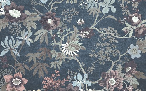 Kimono Teal Bespoke Mural