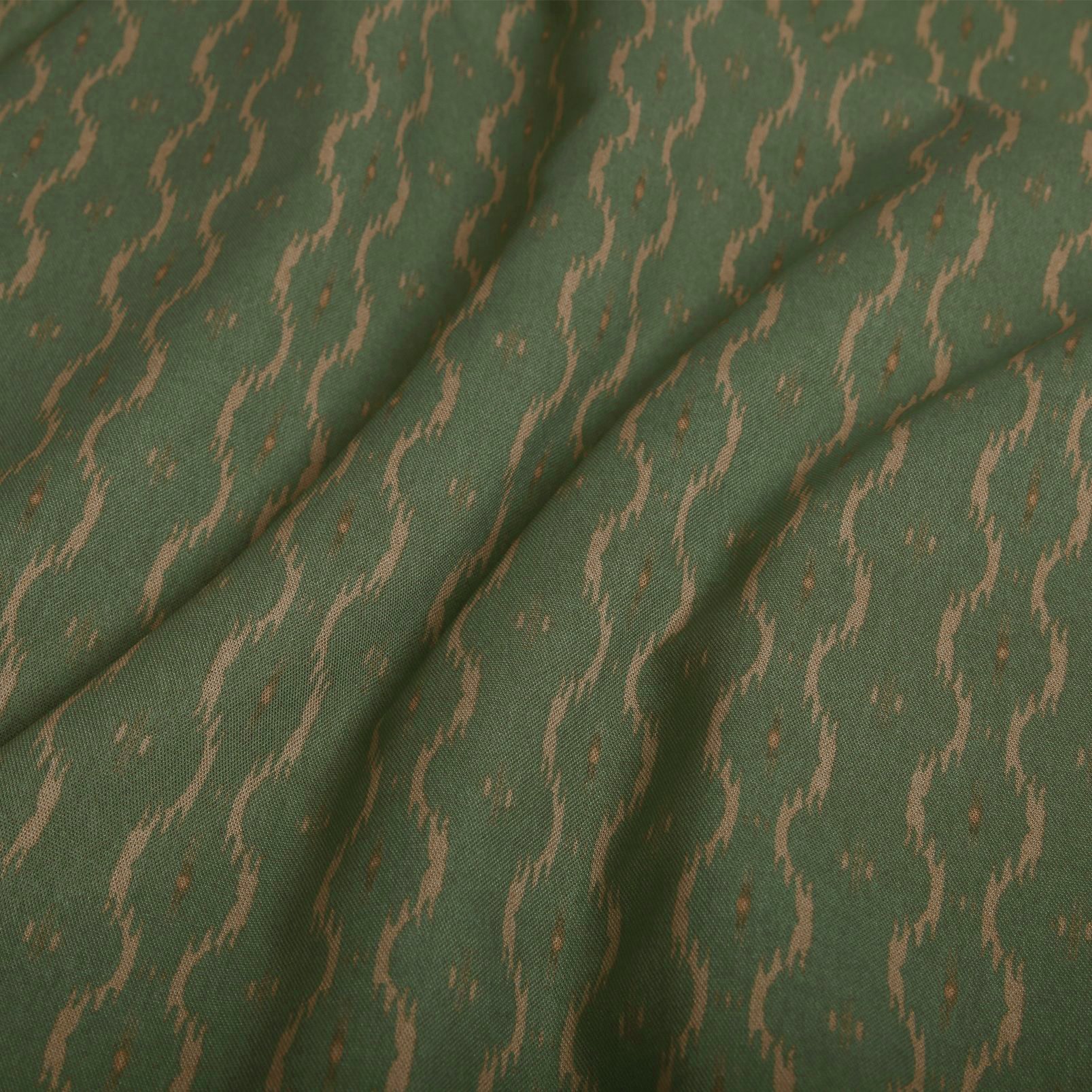Rustic Ikat smaragdgroen gordijnen