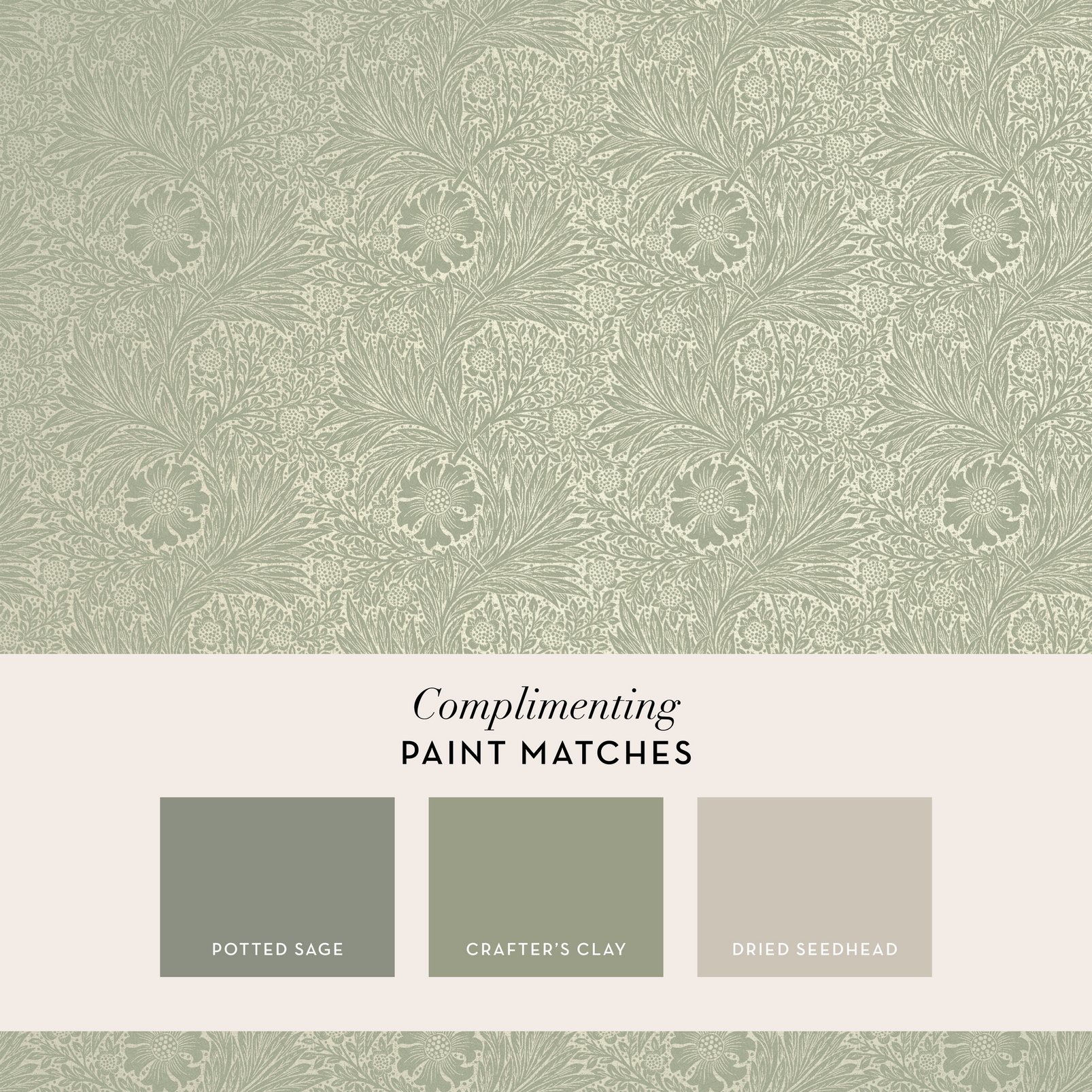 Marigold Fibrous Sage Wallpaper