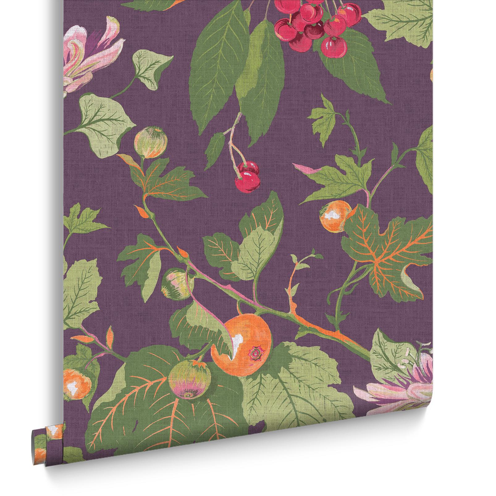 Craftwork Trail Plum Wallpaper
