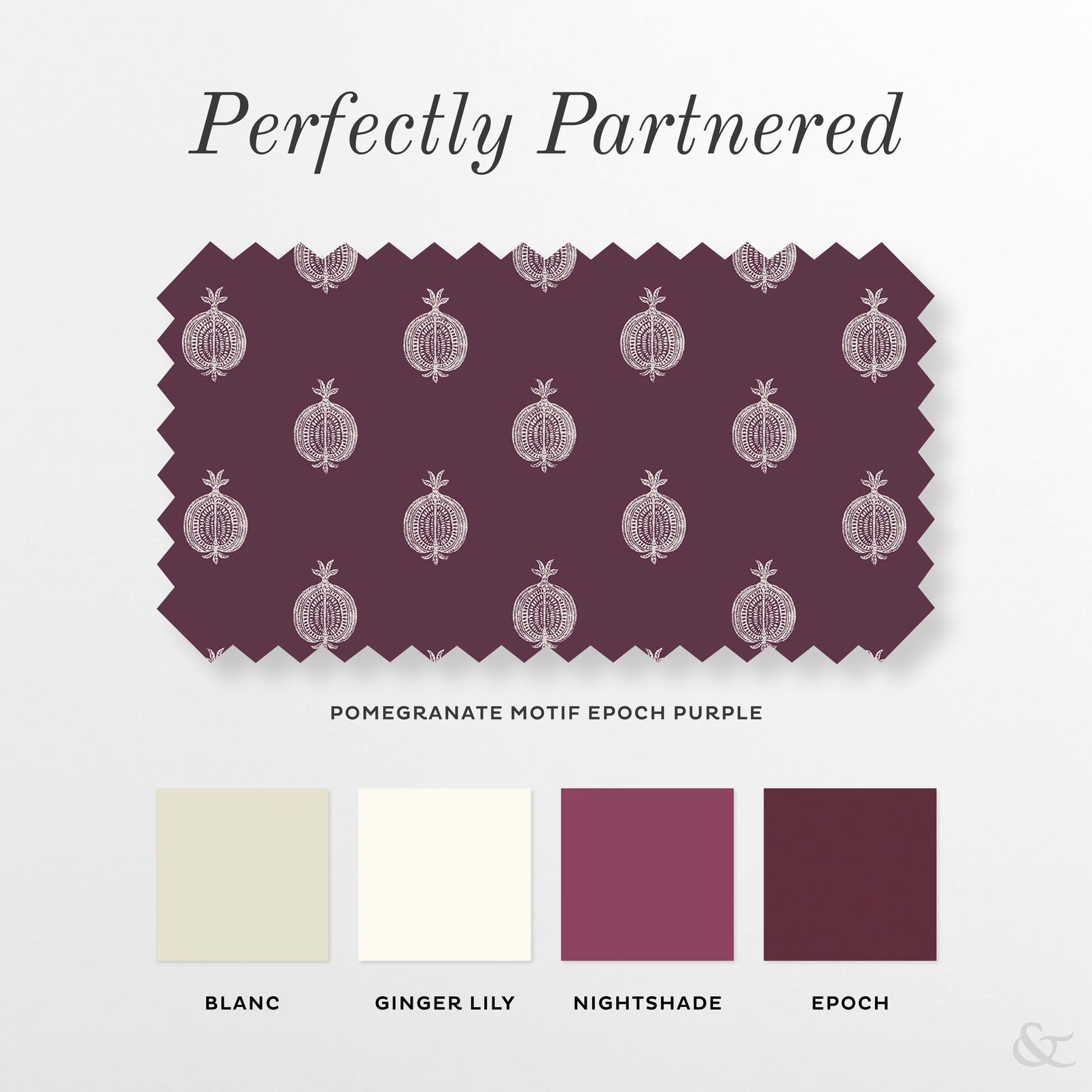 Pomegranate Motif Epoch Purple Curtain