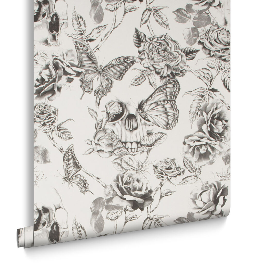 Skull Roses Tapete