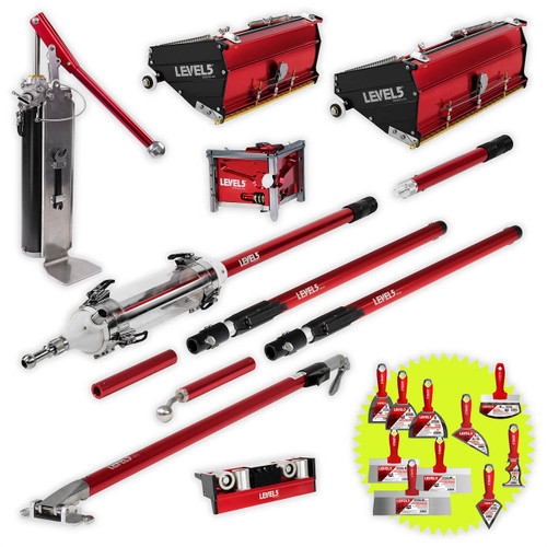 10/12" MEGA Flat Boxes, 3" Corner Finisher, MiniShot, Pump, Roller, Ext. Handles