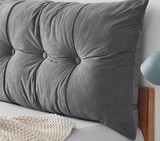 Dorm Twin XL Bedding Accessory College Apartment Decor Ideas Tufted Headboard Pillow Back Support Cushion